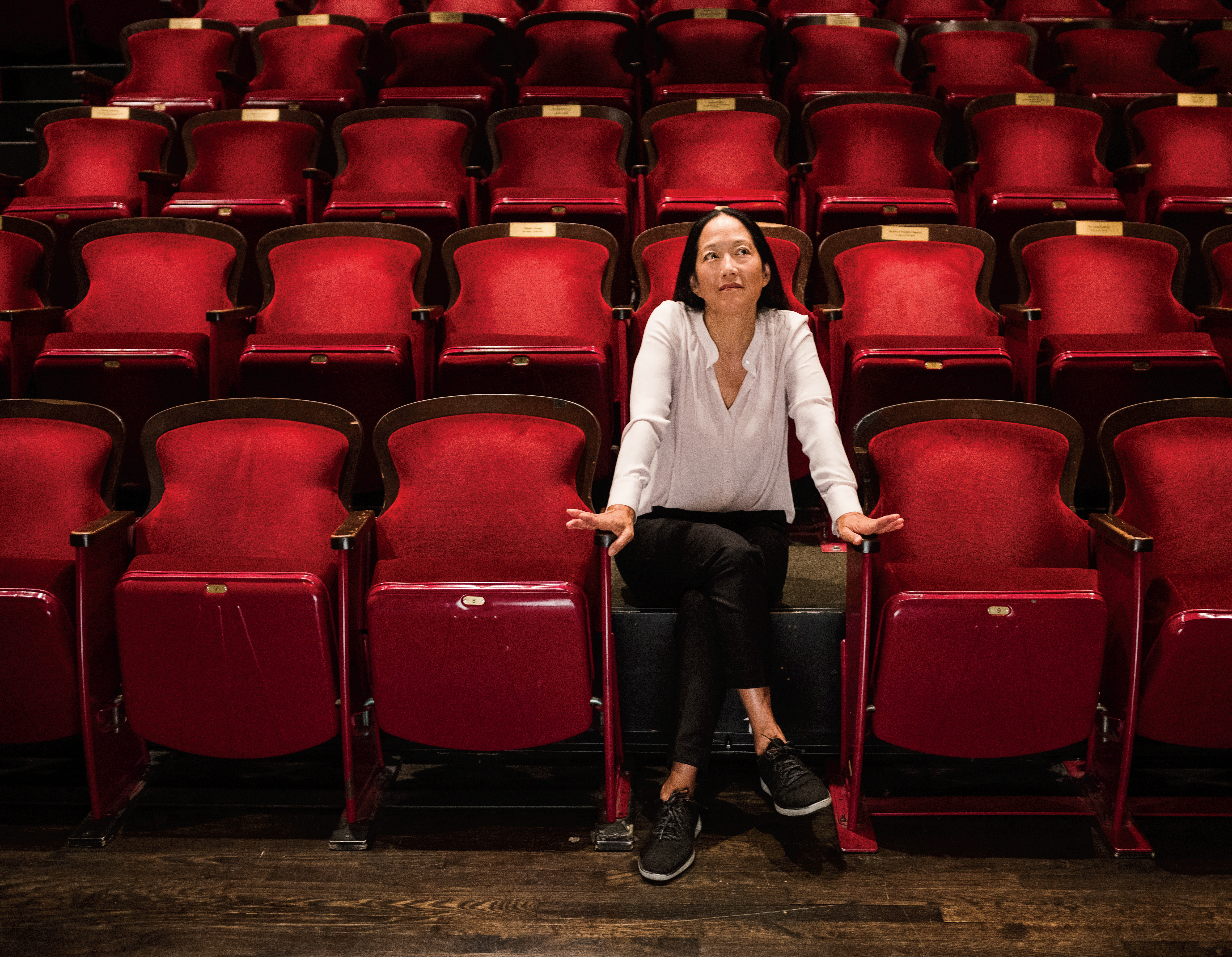 Donna Yamamoto photographed at The Cultch, the contemporary arts theatre where she has produced several plays.